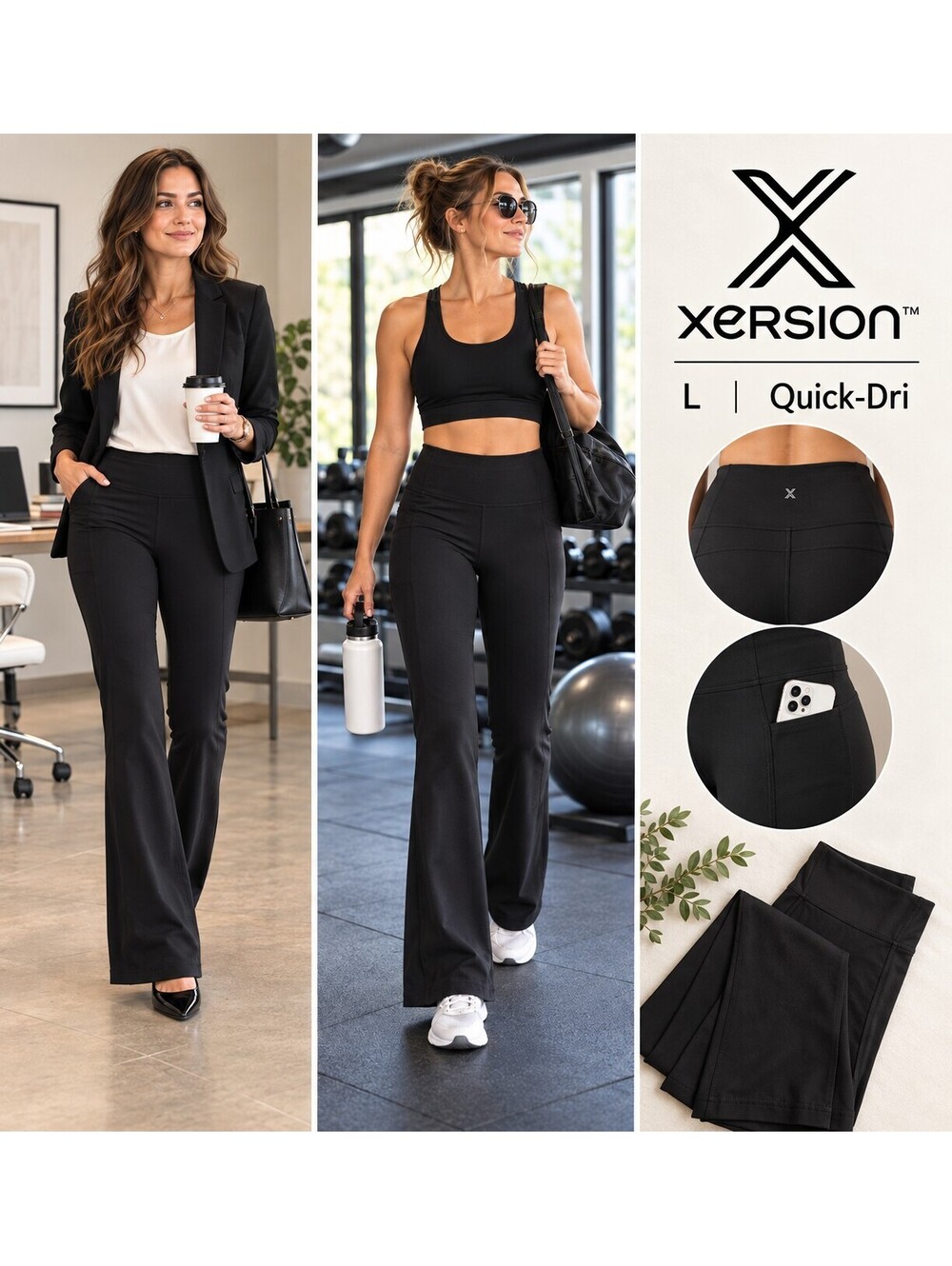 Xersion | L | Black Yoga/Dress Pants